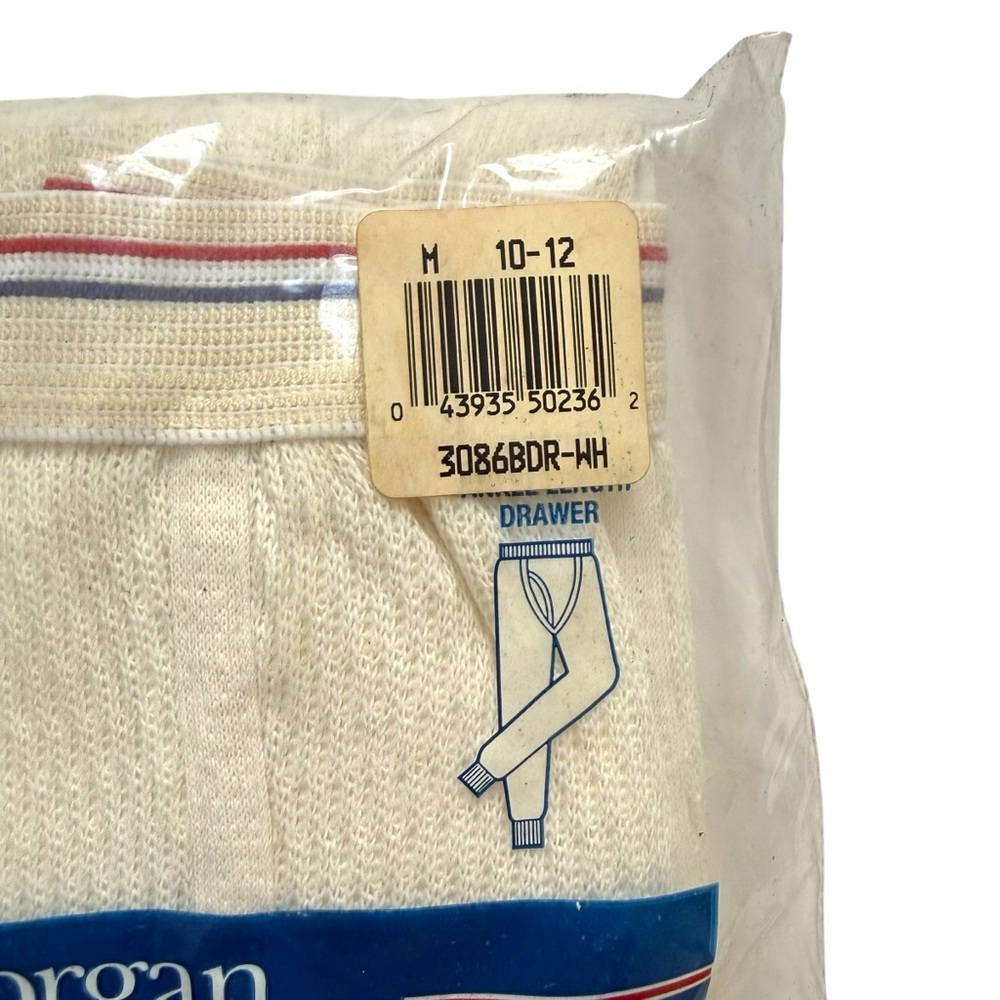 Arctex Vintage Waffle Knit Base Layer Thermal Long John Pants Ivory Boys Medium - Picture 2 of 5